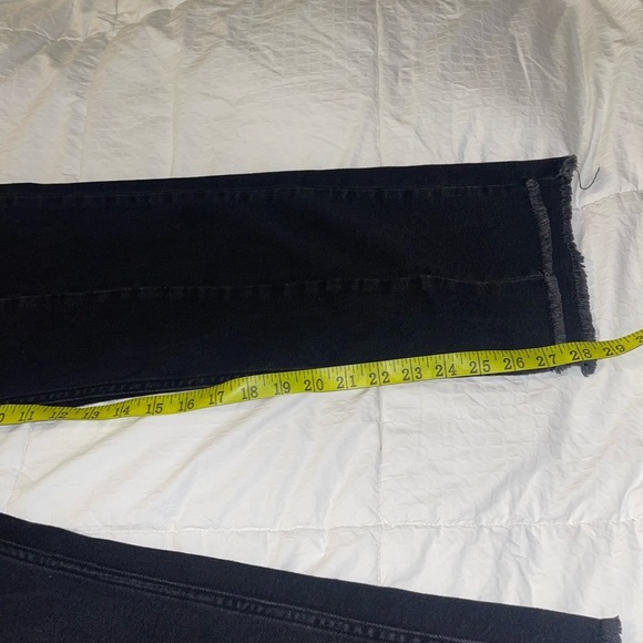 MAJE Jeans Parlo 42 Zip-Front Stepped-Hem Stretch Denim Straight Leg Ankle crop - Picture 9 of 10